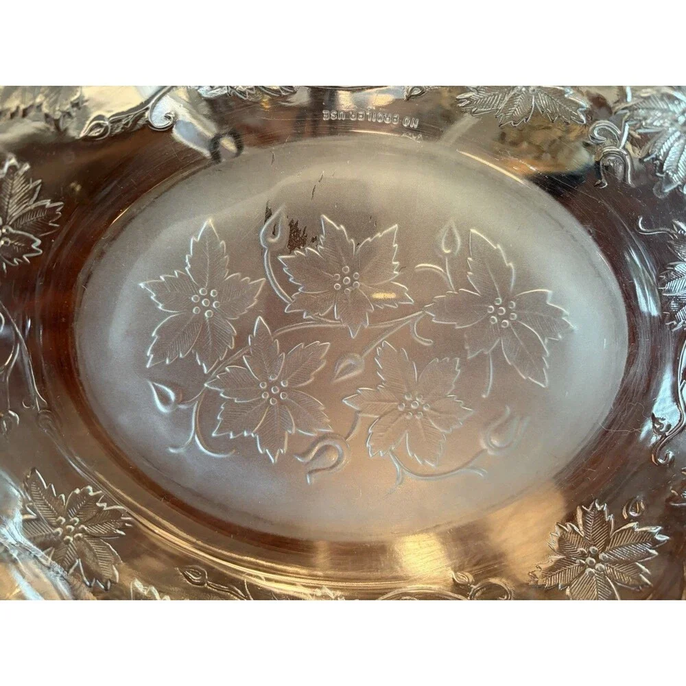 Vintage Princess House Fantasia 3 Quart Oval Covered Casserole With Floral Decal
